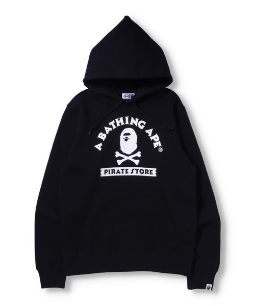 ア ベイシングエイプ プルオーバーパーカー 黒 メンズ Mサイズ A BATHING APE パーカー HEAD ONE POINT RELAXED FIT PULLOVER