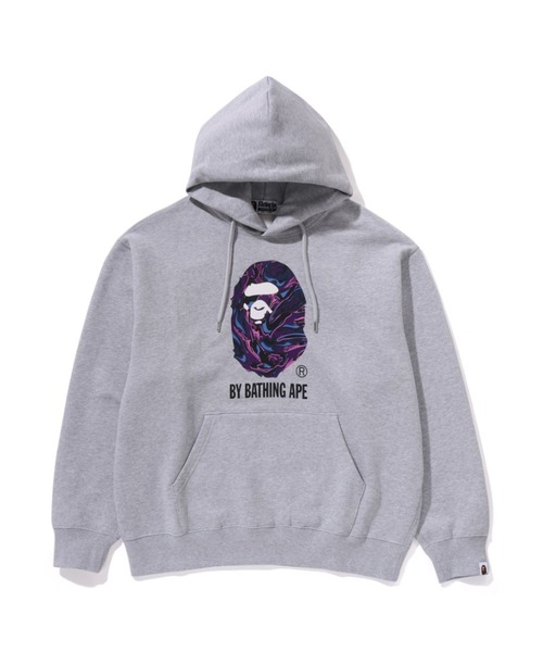 BAPE グレー パーカー M COLOR CAMO SHARK WIDE FIT FULL ZIP DOUBLE HOODIE M（パーカー