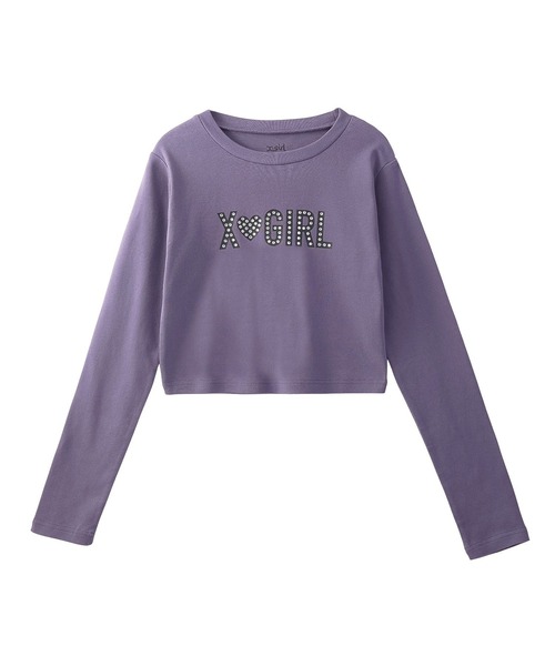 tシャツ RHINE STUD LOGO L/S BABY TEE レディース