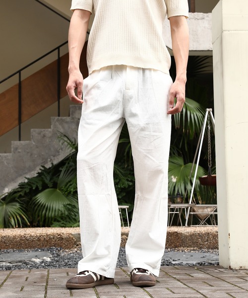 Cloudstyle スラックス 「Cloudstyle」リネン コットンスラックス