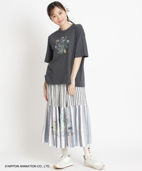 SUPER HAKKA×世界名作劇場 あらいぐまラスカルとシロツメクサ刺繍Tシャツ SUPER HAKKA｜SUPER HAKKA×世界名作劇場 あらいぐまラスカルと