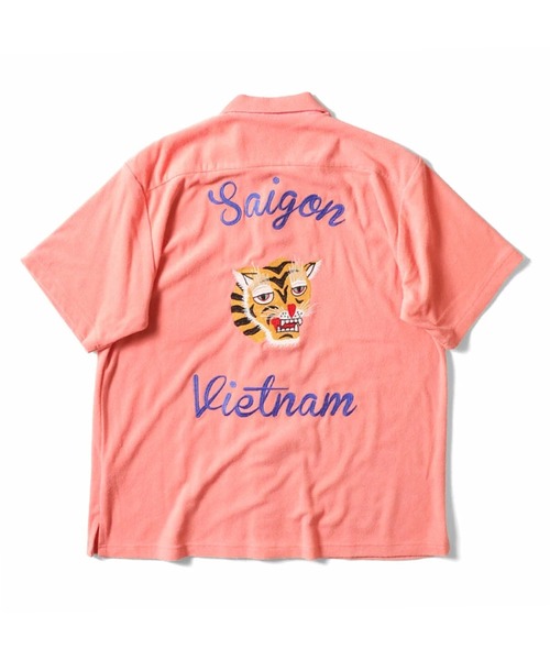 専用　新品　HOUSTON ヒューストン　ボーリングシャツ　虎　ベトナム HOUSTON (ヒューストン）ボーリングスカシャツ [ VIETNAM 虎 ] 刺繍