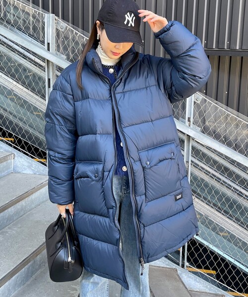 「TAION」 ダウンジャケット 36 オリーブ レディース_画像5