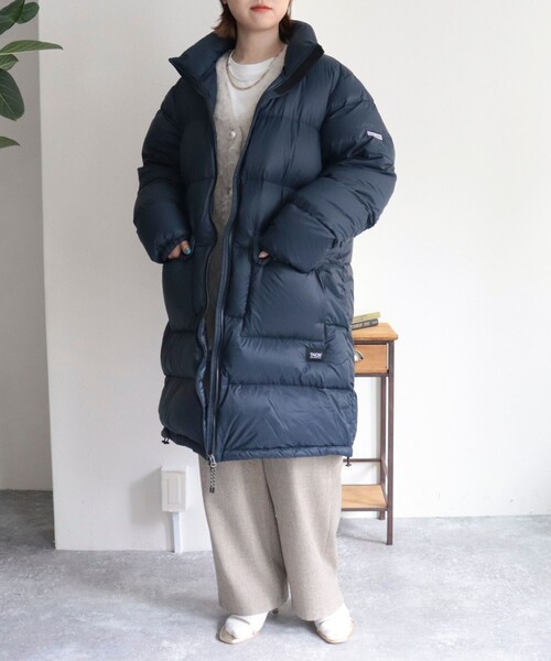 「TAION」 ダウンジャケット 36 オリーブ レディース_画像8