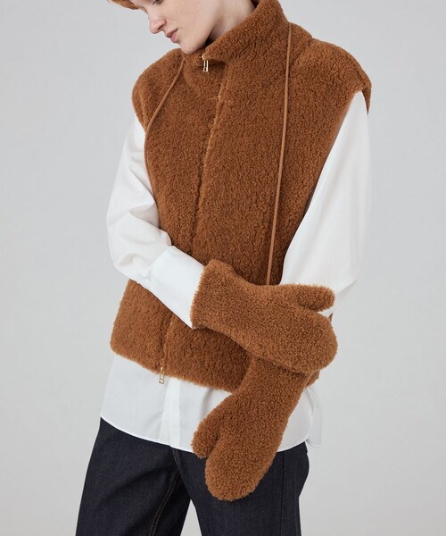 「MACPHEE」 手袋 S グレー レディース_画像2