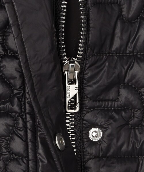 ブルゾン アウター GANNI/ガニー Shiny Quilt Midi Jacket / W0343 / シャイニーキルトミディジャケットの画像