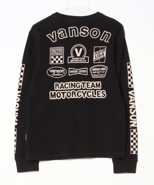 「VANSON」 長袖カットソー M ブラック レディース