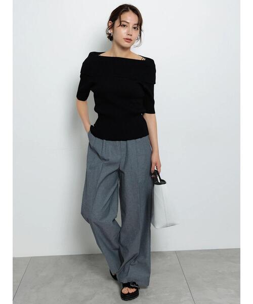 Te chichi（テチチ） パンツ シャンブレーワイドパンツ レディース