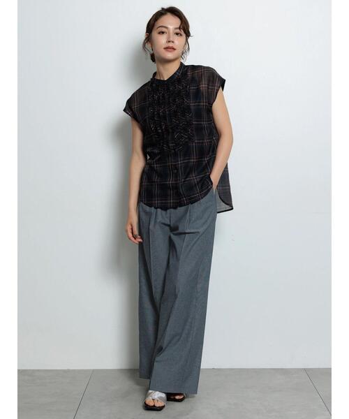 Te chichi パンツ シャンブレーワイドパンツ レディース : ZOZOTOWN