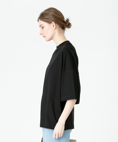 [allureville] 7 минут рукав cut and sewn 2 черный женский 