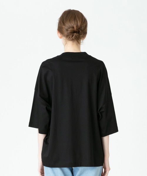 [allureville] 7 минут рукав cut and sewn 2 черный женский 