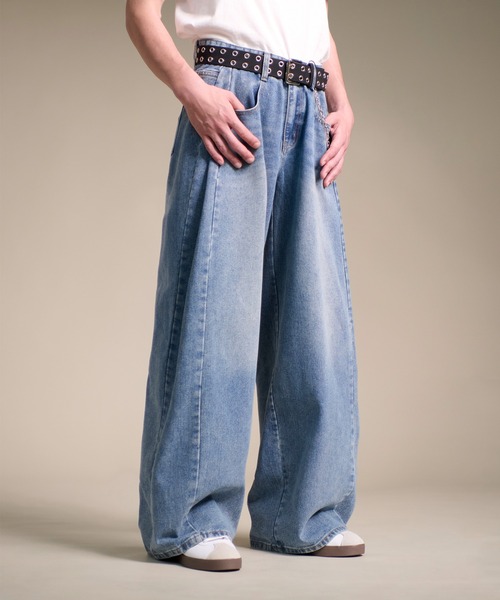 CALIFORNIA OUTFITTERS ワイドパンツ ジーンズ 7A8 サイド切り替え