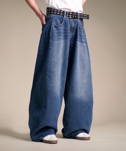 CALIFORNIA OUTFITTERS ワイドパンツ ジーンズ 7A8 サイド切り替え