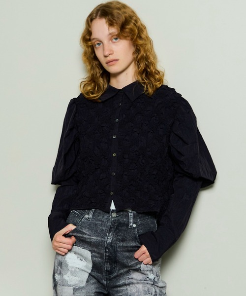 美品】M-premier BLACK ホワイトパフスリーブシャツ WEEKLY / THE BEST