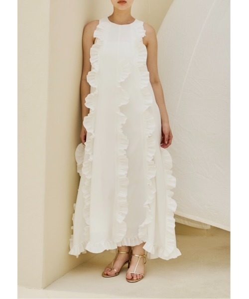 emor /ruffled wave frill dress/フリルワンピース NOTRE emor ワンピース ruffled wave frill dress : ZOZOTOWN