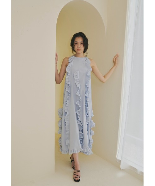emor /ruffled wave frill dress/フリルワンピース NOTRE emor ワンピース ruffled wave frill dress : ZOZOTOWN