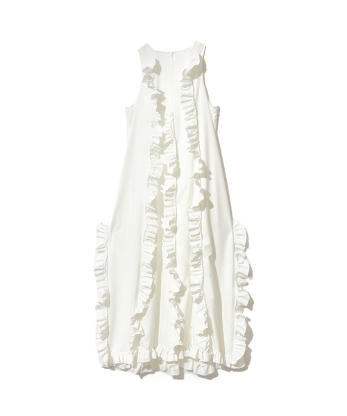 NOTRE emor ワンピース ruffled wave frill dress : ZOZOTOWN