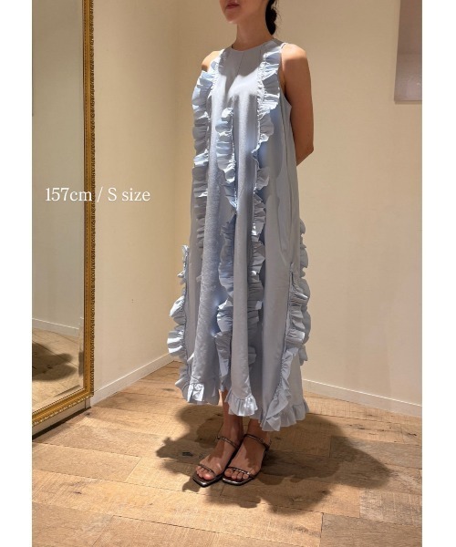 emor /ruffled wave frill dress/フリルワンピース NOTRE emor ワンピース ruffled wave frill dress : ZOZOTOWN