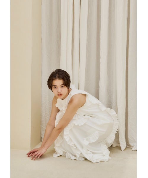 emor /ruffled wave frill dress/フリルワンピース NOTRE emor ワンピース ruffled wave frill dress : ZOZOTOWN