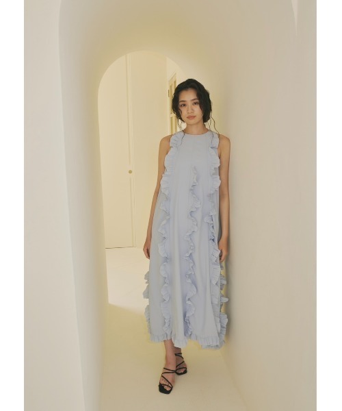 emor /ruffled wave frill dress/フリルワンピース NOTRE emor ワンピース ruffled wave frill dress : ZOZOTOWN