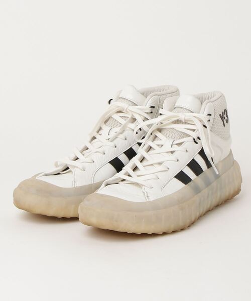 Y-3 「Y-3」 ハイカットスニーカー 28.5cm ホワイト×ブラック