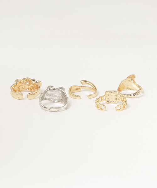 1004ST 指輪 リング 5つSET シルバー リング メンズ : ZOZOTOWN Yahoo