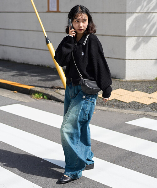 カーディガン U.S. POLO ASSN. × PUBLUX/ユーエスポロアッスン 襟ライン入り ドライバーズニット　限定展開 レディース | PUBLUX | 06