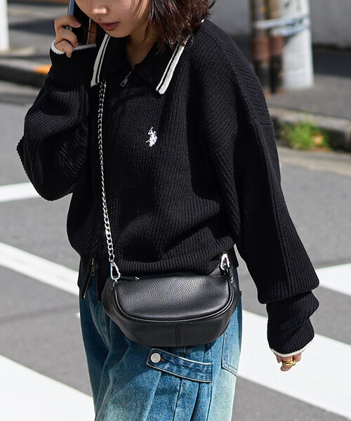 カーディガン U.S. POLO ASSN. × PUBLUX/ユーエスポロアッスン 襟ライン入り ドライバーズニット　限定展開 レディース | PUBLUX | 05