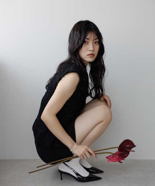 ENC ベスト ジレ mixed yarn hand knit vest / ミックス糸ハンドニット ENC ベスト ジレ mixed yarn hand knit vest / ミックス糸ハンドニット