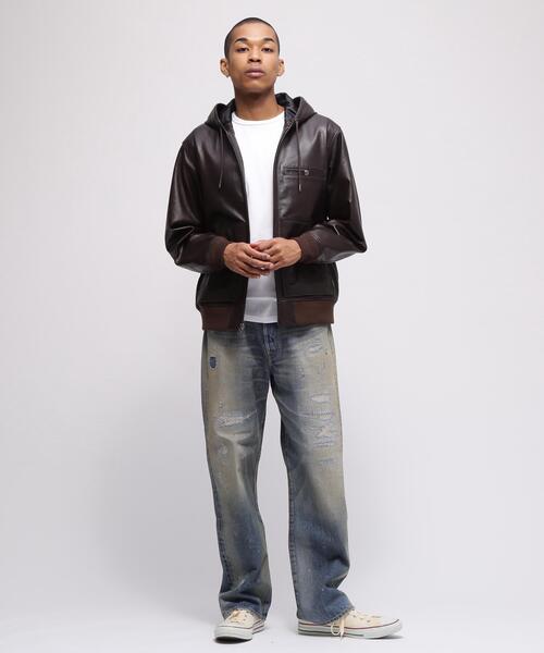 ブルゾン アウター GOAT VEGE HOODED JACKET / ゴート ベジ フーデッド ジャケット / AVIREX / アヴィレックスの画像