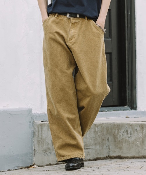 Bleme チノパン 19oz ヴィンテージ加工 ワイドストレート 高密度