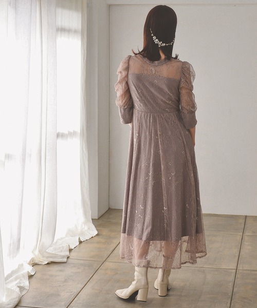 「Kana」 半袖ワンピース M ダークカーキ レディース_画像8