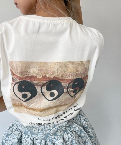 「SANSeLF」 半袖Tシャツ FREE ホワイト レディース_画像4