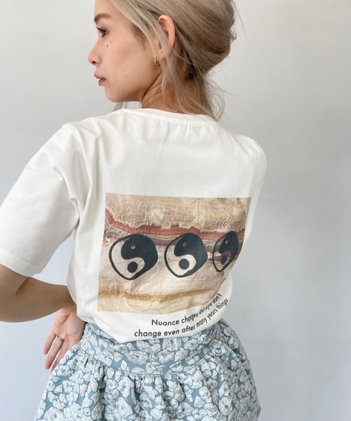 「SANSeLF」 半袖Tシャツ FREE ホワイト レディース_画像6