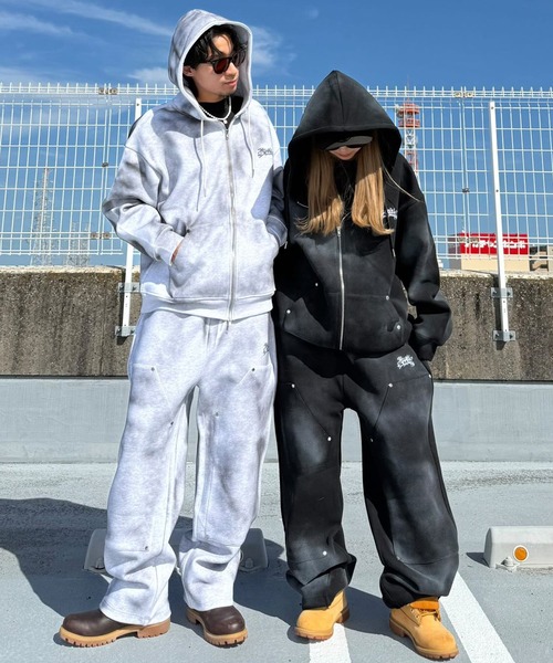 ATMARKジップアップパーカーセットアップ ATMARK パーカー 「3サイズ展開 / UNISEX 」ATMARKサガラ刺繍ジップ