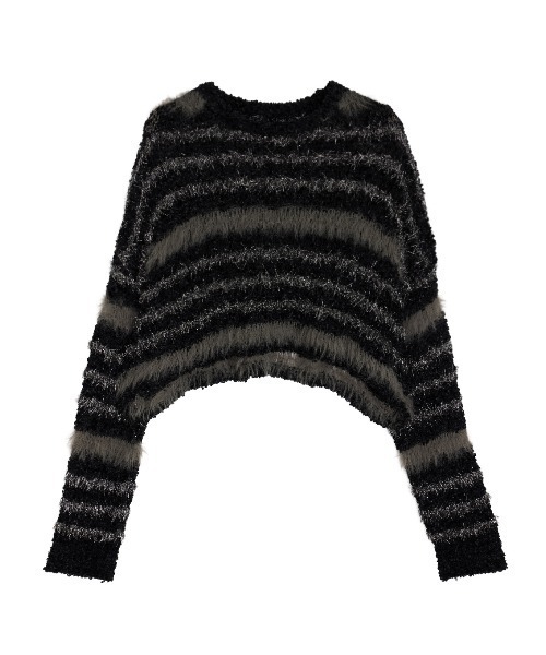 Ameri（アメリ） ニット セーター MIX YARN BORDER KNIT TOP