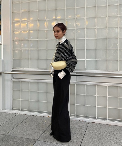 Ameri（アメリ） ニット セーター MIX YARN BORDER KNIT TOP