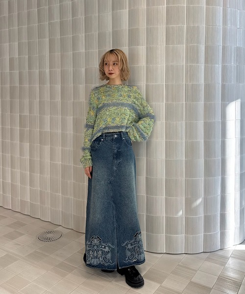 Ameri(アメリ) ニット セーター MIX YARN BORDER KNIT TOP Ameri(アメリ) ニット セーター MIX YARN BORDER KNIT TOP