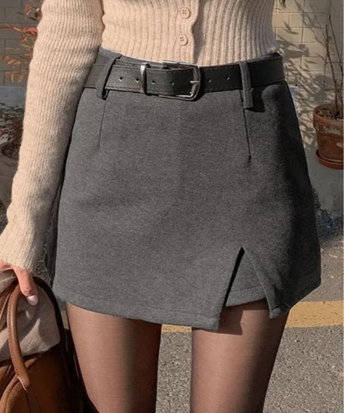 スカート ベルト付き スリット パンツ : ZOZOTOWN Yahoo!店