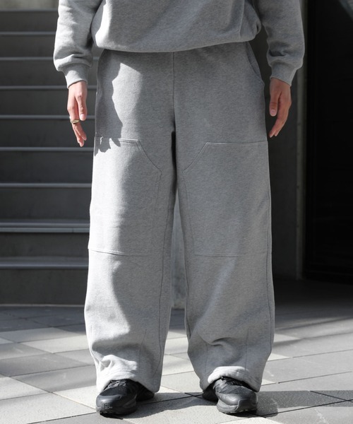 NAKER スウェットパンツ ジャージ 裏毛ダブルニーワイドスウェット