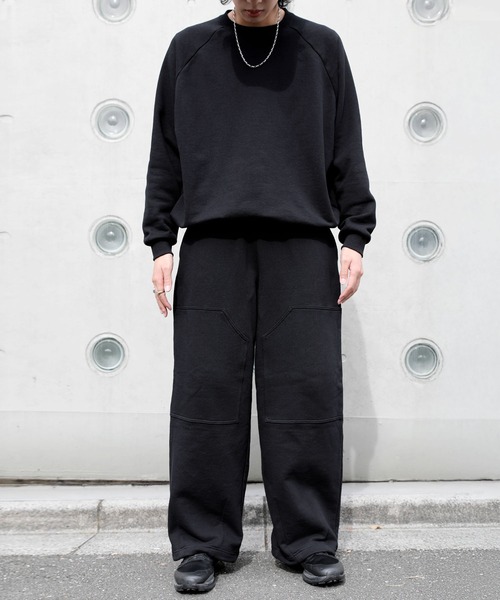 NAKER スウェットパンツ ジャージ 裏毛ダブルニーワイドスウェット