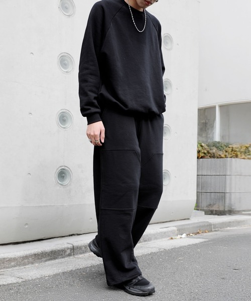 NAKER スウェットパンツ ジャージ 裏毛ダブルニーワイドスウェット