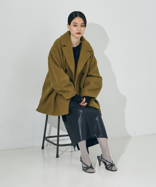 「NOMINE」 ピーコート フリー ブラック レディース_画像2