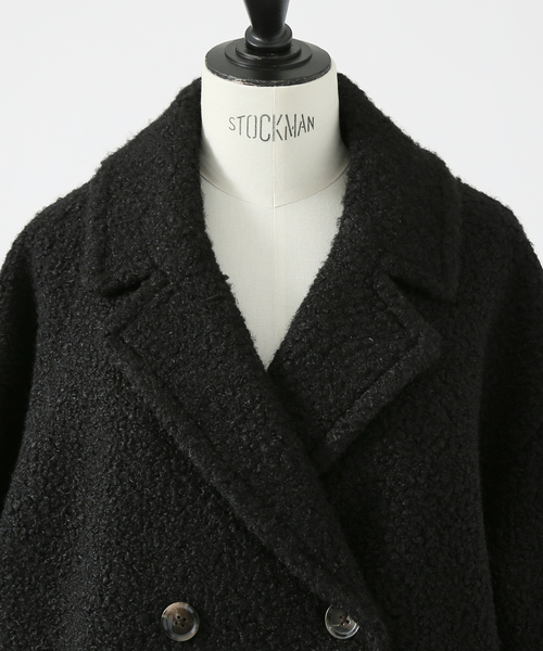 「NOMINE」 ピーコート フリー ブラック レディース_画像6