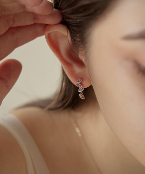 ete bijoux（エテ ビジュー） ピアス 「トーン」 K18RBG マラヤ