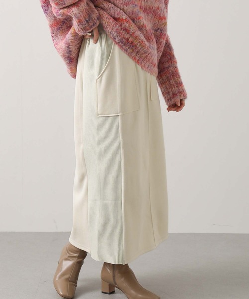 Gready Brilliant（グレディブリリアン） スカート スエード×リブ切替