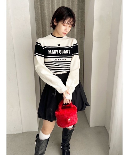 「LILY BROWN」 長袖ニット「MARY QUANTコラボ」 FREE ホワイト レディース_画像7