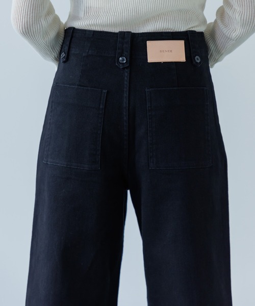 ジーンズ デニム デニムパンツ high waist pintuck flare pants(ハイ