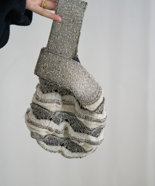 IENA（イエナ） クラッチバッグ パーティーバッグ ラメMIXボーダー