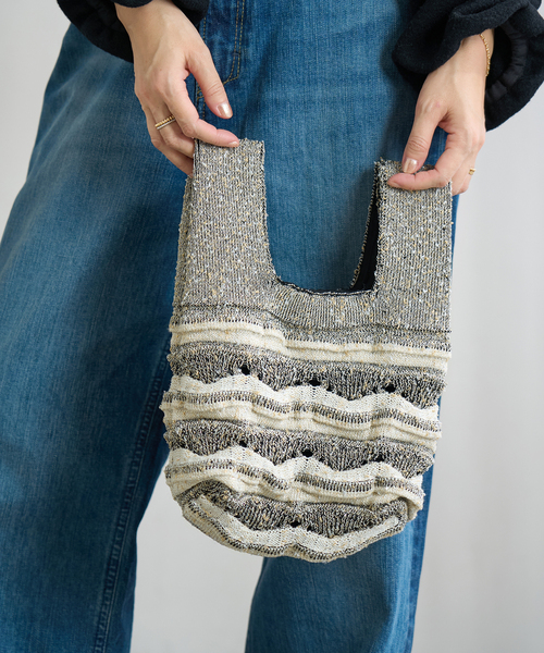 IENA（イエナ） クラッチバッグ パーティーバッグ ラメMIXボーダー